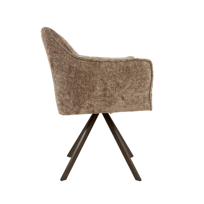 WoonStijl Armstoel Raster draaibaar Hoven champagne-bruin frame