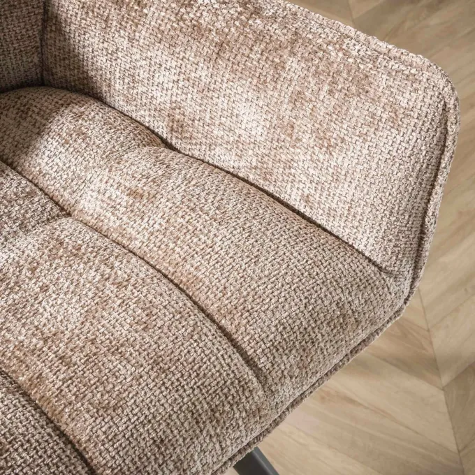 WoonStijl Armstoel raster draaibaar Rich Champagne