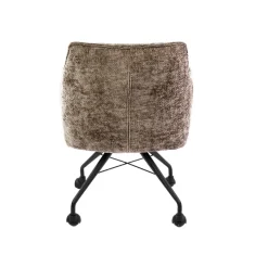 WoonStijl Armstoel Raster wieltjes Hoven champagne