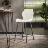 WoonStijl Barstoel boucle lendesteun wit