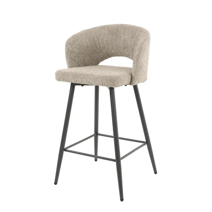 WoonStijl Barstoel boucle salon boucle zandkleur
