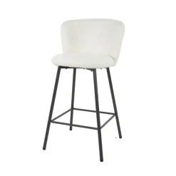 WoonStijl Barstoel Curve Boucle wit