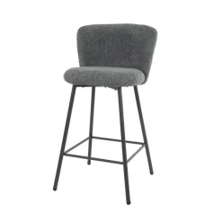 WoonStijl Barstoel Curve Boucle grijs