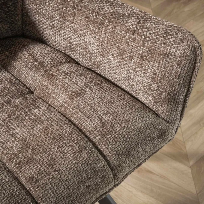 WoonStijl Barstoel raster draaibaar Rich Taupe