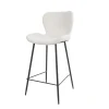 WoonStijl Barstoel ronde buis Boucle wit