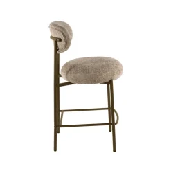 WoonStijl Barstoel Round Cargo zand - frame bruin