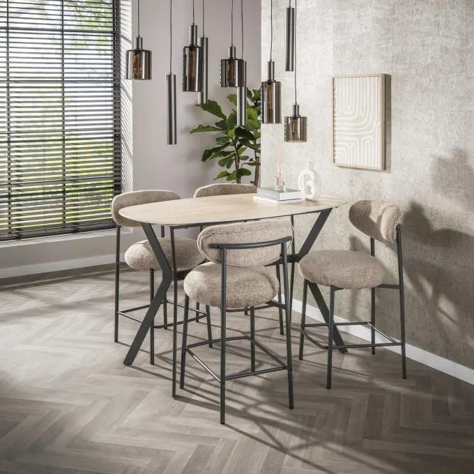 WoonStijl Barstoel Round Cargo zand