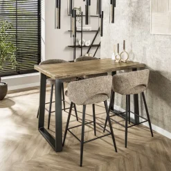 WoonStijl Barstoel Salon Tissee cargo zandkleur