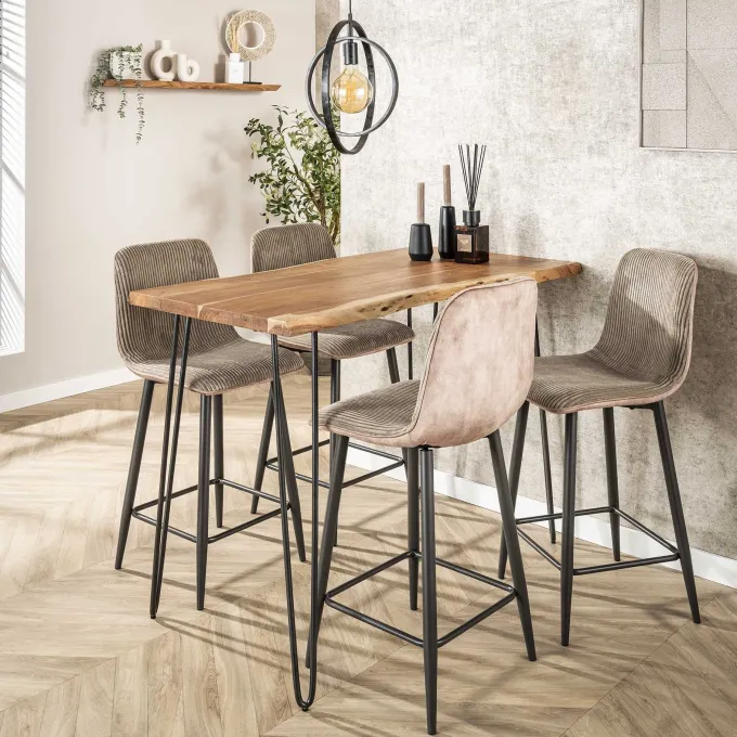 WoonStijl Bartafel edge 130 acacia
