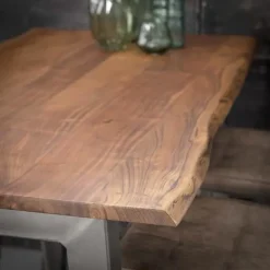 WoonStijl Bartafel 147 edge 25mm / Massief acacia naturel