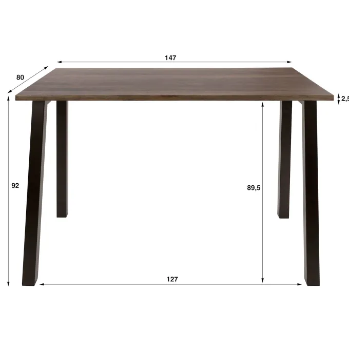 WoonStijl Bartafel Edge Pure 147 cm acacia bruin