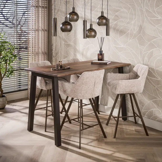 WoonStijl Bartafel Edge Pure 147 cm acacia bruin