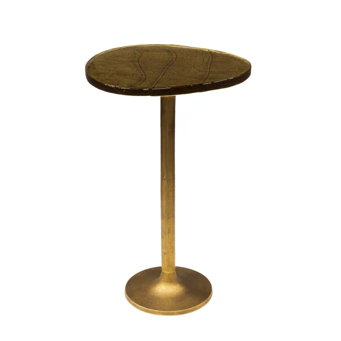 WoonStijl Bijzettafel L Eclipse goud antiek finish
