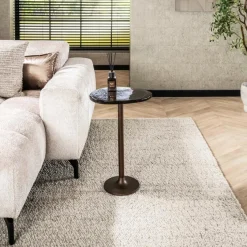 WoonStijl Bijzettafel L Eclipse koper antiek finish