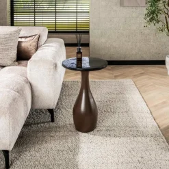 WoonStijl Bijzettafel M druppel Eclipse koper antiek finish