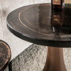 WoonStijl Bijzettafel S druppel Eclipse koper antiek finish
