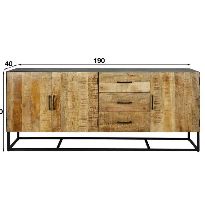 WoonStijl Dressoir Mango Metal Wood