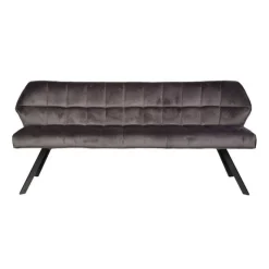 WoonStijl Eetkamerbank Raster 180 Velvet Antraciet - Luxe en Comfort