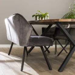 WoonStijl Eetkamerbank Raster 180 Velvet Antraciet - Luxe en Comfort
