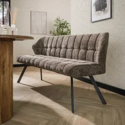 WoonStijl Eetkamerbank raster 180 Rich Taupe