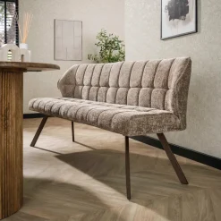 WoonStijl Eetkamerbank raster 180 Hoven champagne-bruin frame
