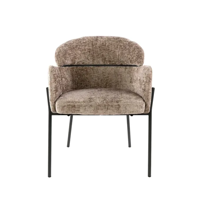 WoonStijl Eetkamerstoel ronde rug Curva Hoven Champagne