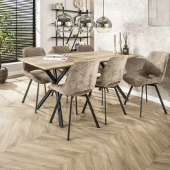 WoonStijl Eetkamerstoel Swivel - Rich champagne