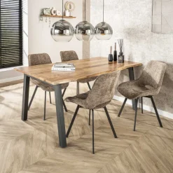 WoonStijl Eetkamerstoel Swivel - Rich champagne