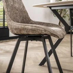WoonStijl Eetkamerstoel Swivel - Rich champagne