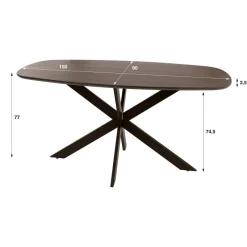 WoonStijl Eetkamertafel 150 Arhus solid bruin