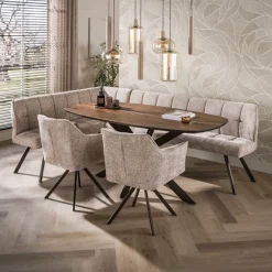 WoonStijl Eetkamertafel 180 Arhus solid bruin