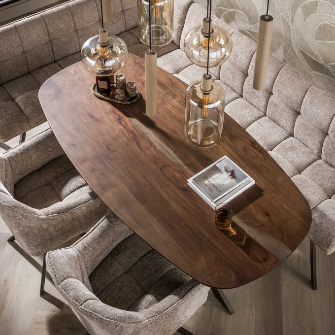 WoonStijl Eetkamertafel 180 Arhus solid bruin