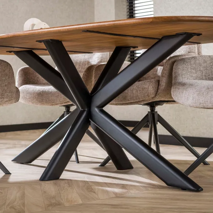 WoonStijl Eetkamertafel 180 Cliff ovale buis mango