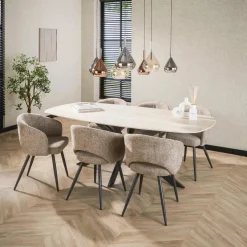 WoonStijl Eetkamertafel 180 deens ovaal Romano