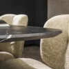 WoonStijl Eetkamertafel 215 deens ovaal zwart bruin