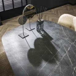 WoonStijl Eetkamertafel 215 deens ovaal zwart bruin