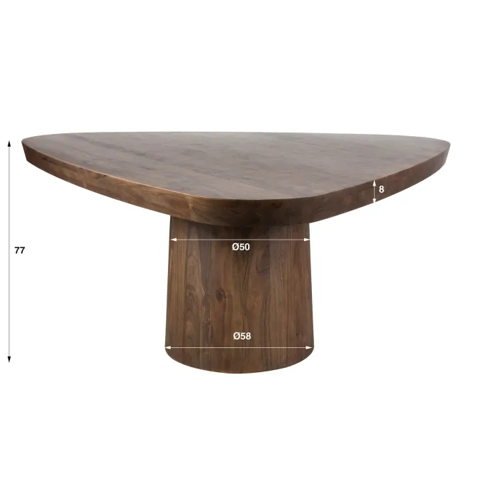 WoonStijl Eettafel Arcadia triangle 165cm Acacia bruin
