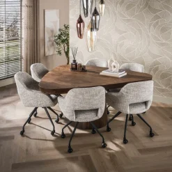 WoonStijl Eettafel Arcadia triangle 165cm Acacia bruin