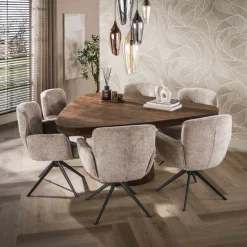 WoonStijl Eettafel Arcadia triangle 165cm Acacia bruin
