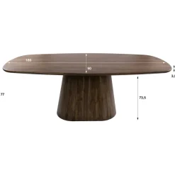 WoonStijl Eettafel Central deens ovaal 180 cm acacia bruin
