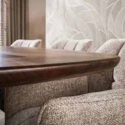 WoonStijl Eettafel Central Deens ovaal 215 cm acacia bruin