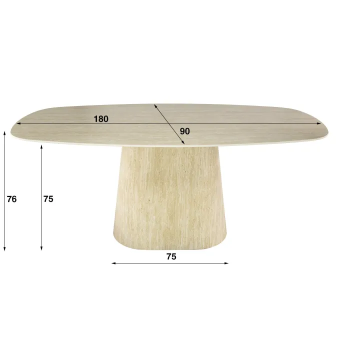 WoonStijl Eettafel Centro 180