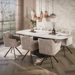 WoonStijl Eettafel Ceramo Centro deens ovaal 215cm Taj Mahal