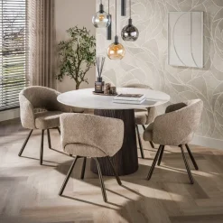 WoonStijl Eettafel Ceramo Centro rond Ø120cm Taj Mahal