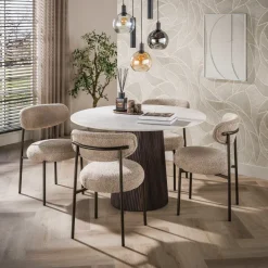 WoonStijl Eettafel Ceramo Centro rond Ø120cm Taj Mahal