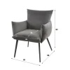 WoonStijl Eettafelstoel Lobby velvet zilverkleurig