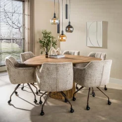 WoonStijl Eettafel Wave Centro driehoekig 150 mango