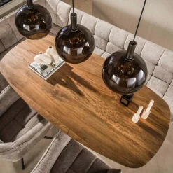 WoonStijl Eettafel Wave Centro Deens ovaal 180cm Massief mango zand