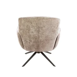 WoonStijl Fauteuil Forza draaibaar Hoven zand - bruin onderstel