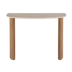 WoonStijl Hal-/Kaptafel Romano Curvo Keramiek Travertin – Stijlvol Design
